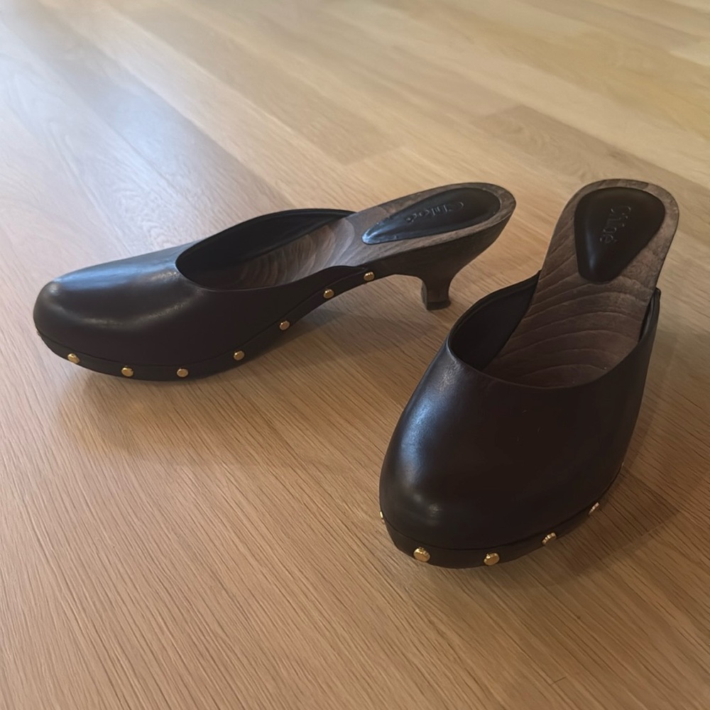 Chloé Leather Clog Mules